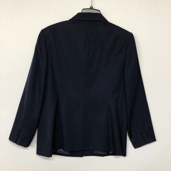 Vintage Talbots Women Blazer Jacket Size 16 Dark Blue 100% Wool B196 -27 - Picture 16 of 16